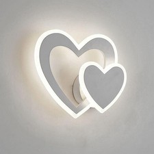 Applique a led da parete 12W decorativo con doppio cuore con tecnologia CCT