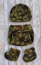 Crochet Newborn Baby CAMO