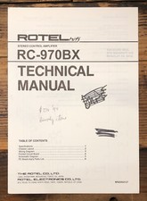 Rotel RC-970BX Preamplificatore/Preamplificatore Manuale di Servizio *Originale*