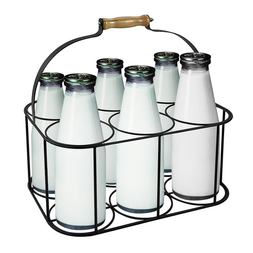Portabottiglie latte metallo - portabottiglie,