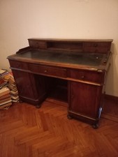  scrivania antica  in noce Luigi Filippo 
