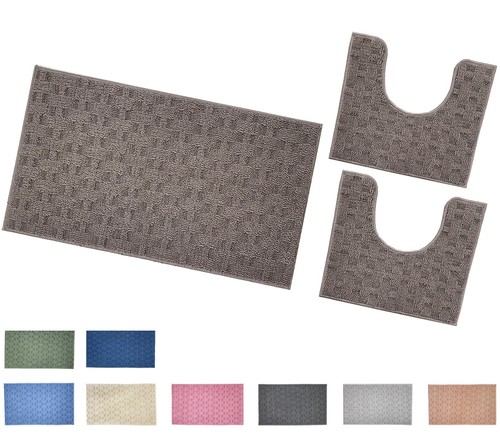 Tappeto bagno parure set 3 - 3d,