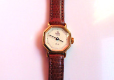 OROLOGIO DONNA VINTAGE ESAGONO -CREMA- CINTURINO ANALLERGICO - COME NUOVO