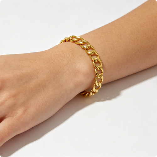 Bracciale catena maglia cubana