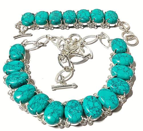 Set collana bracciale pietra - set,