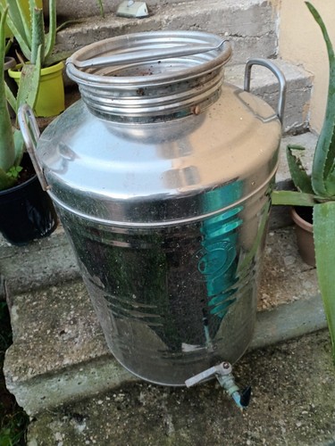 Bidone acciaio per olio 50 - acciaio,