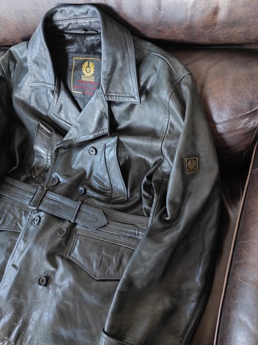 Belstaff aviator parka leather - parka,