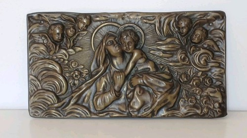Placca bassorilievo ottone - bassorilievo,