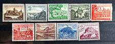 1939 German set of 9 stamps Mi:DR730y-738y - Winter Relief Buildings used /289