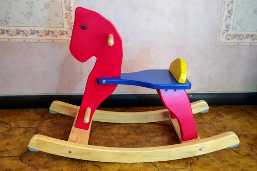 Cavallo dondolo legno - a, in