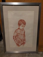 Quadro di bimbo che piange con