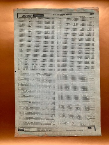 Letraset 259 futura medium - futura,