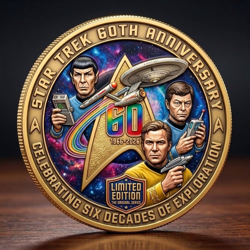 Moneta commemorativa star trek - commemorativa,