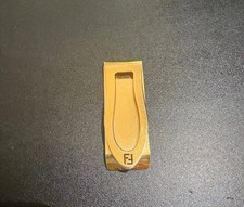 Fermasoldi Fendi Vintage originale-Accessorio di lusso in metallo con logo