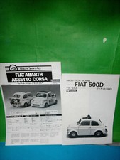  FOGLI ISTRUZIONI X KIT MONTAGGIo FIAT 500D -FIAT ABARTH GUNZE SANGYO