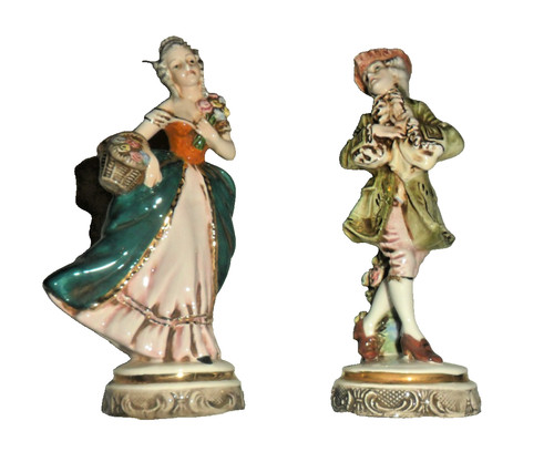 Rara coppia statuette in - rara,