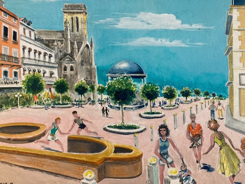 Bella pittura olio cartone - bella,