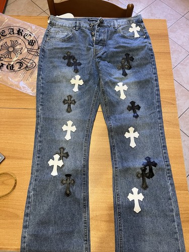 Jeans chrome hearts azzurri