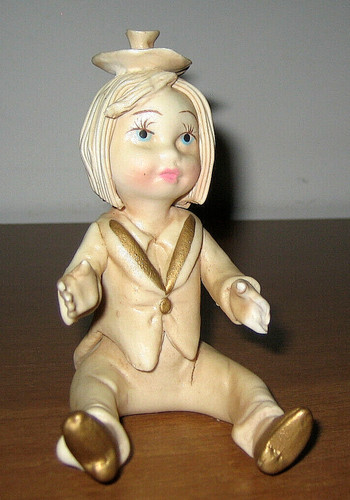Statuina bambola ceramica - bambola, in