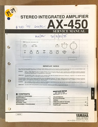 Yamaha 450 amplificatore - ax-450,