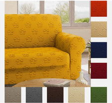 Copridivano Flowers" con Braccioli Morbido Elasticizzato Antimacchia Antiscivolo