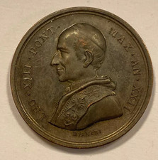 10334 VATICANO MEDAGLIA BRONZO LEONE XIII 1900 APERTURA PORTA SANTA