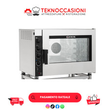 Forno a gas elettromeccanico 5 teglie a convenzione con vapore 87x79x72 nuovo
