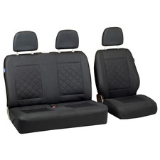 Coprisedili neri intensi per VOLKSWAGEN T5 coprisedili auto SET 1+2 ZAKI