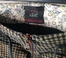 Gonna Corta PIANURASTUDIO Tg M colore Verde PIED DE POULE Usato 