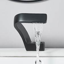 Rubinetto Miscelatore bagno lavabo nero cascata monocomando bidet lavello ottone