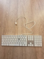 Apple A1243 Tastiera USB Cablata Bianca Slim con Porte USB iMac Mac