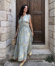 Abito lungo stampato floreale