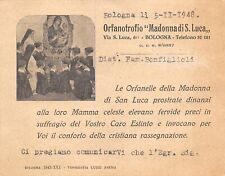 A9271) BOLOGNA ORFANOTROFIO MADONNA S LUCA OFFERTA IN MEMORIA BONFIGLIOLI 1948 