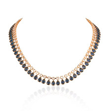 Collana in cristallo blu con