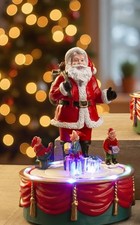 Carillon Natalizio BABBO NATALE  , con movimento e luci led