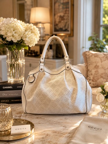 Borsa gucci bianca guccissima - bianca,