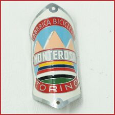 MONTEROSA TORINO TESTA TUBO METALLO DISTINTIVO VINTAGE STRADA CORSA BICI BICICLETTA VECCHIA