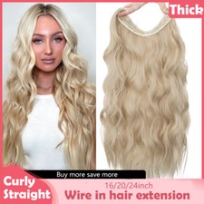 Filo Vero Naturale come Umano nelle Extension Capelli Clip Invisibile in Anello Nano Capelli