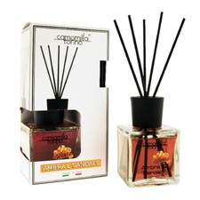 Diffusore ambienti CUBO 200ML con bastoncini Ambra e Sandalo CAMOMILLA TORINO