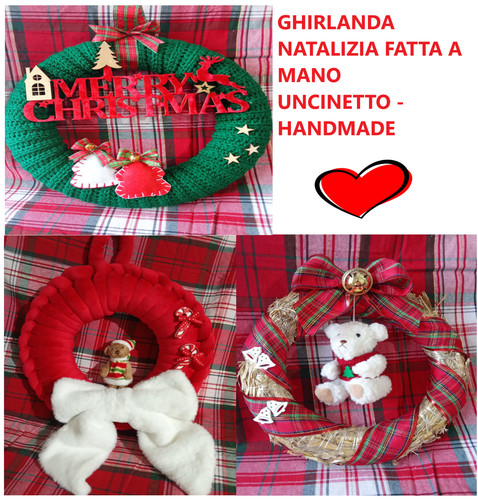 Ghirlanda natalizia fatta - ghirlanda, a
