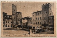 Cartolina Arezzo Piazza Grande Palazzo Cofani animata Toscana paesaggistica T9