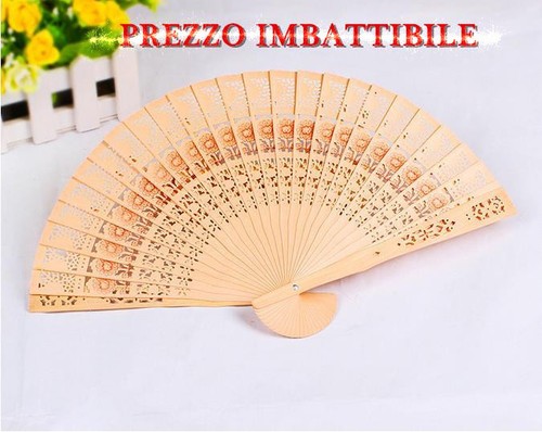 Lotto 20pz ventaglio legno - 20pz,