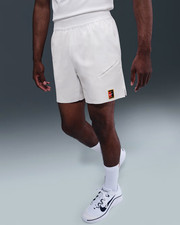 Pantaloncini da tennis da uomo Nike Court Slam Dri-Fit 6" FZ6947-100 bianchi