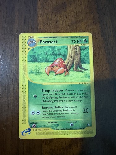 Lotto carte pokemon parasect - lotto,