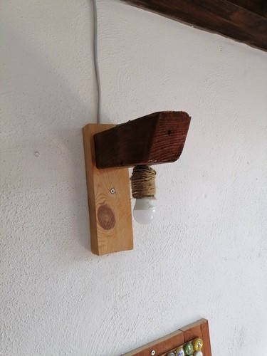 Lampadario rustico legno