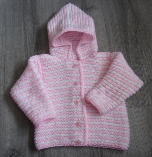 Giacca con cappuccio maglia - , a