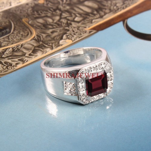Naturale granato gemma con - gemma, 18k