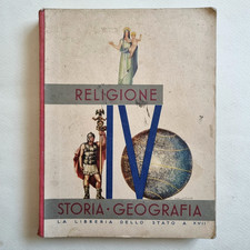 Fascismo Libro IV Classe Elementare Scuola Storia Geografia Educazione Fascista