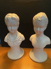 Statua busto ragazzo e ragazza