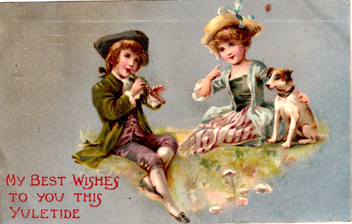 Cartolina 1906 cane ragazza - 1906,